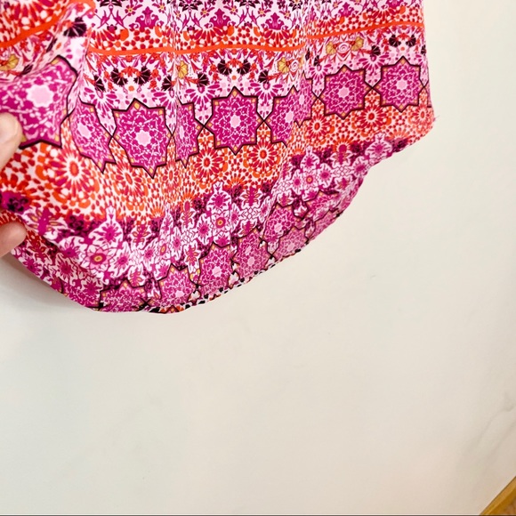 🌸DRESSBARN Pink and Orange Multicolor Boho Tank - Picture 2 of 8